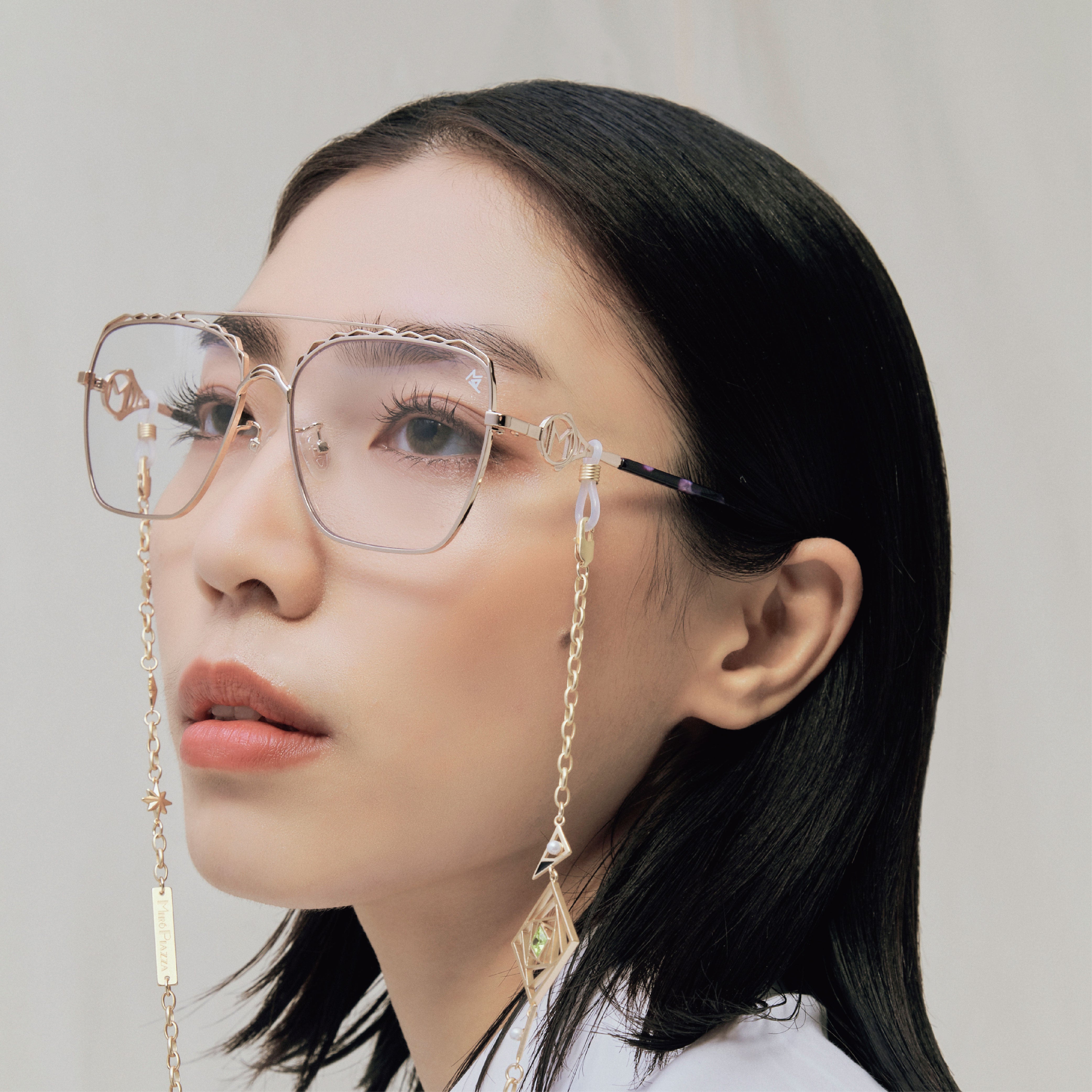 Miro Piazza 時尚吊鍊｜Crystal 金｜18K金｜多用途眼鏡吊鍊項鍊